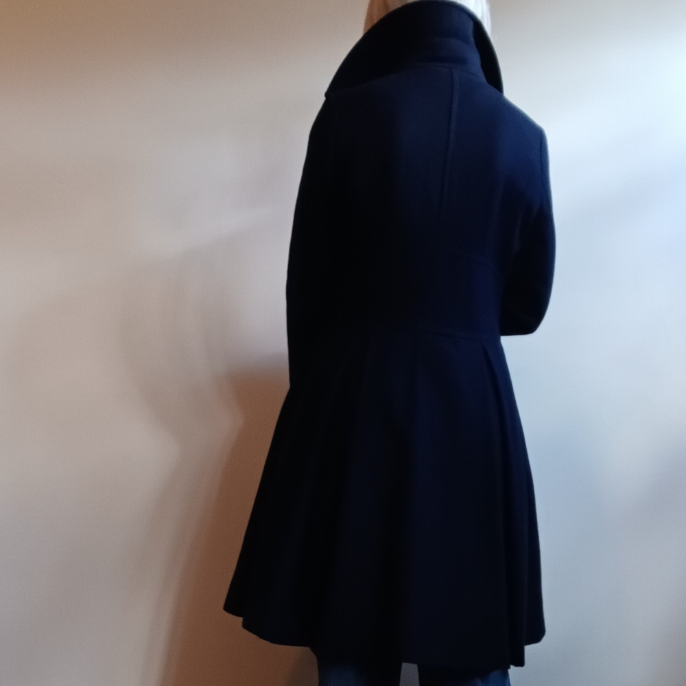 Wool Navy Overcoat - Picture 5 of 12